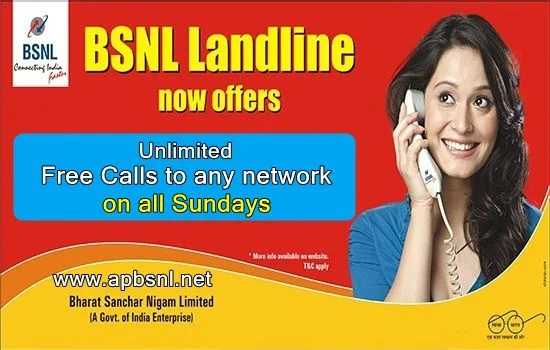 BSNL Unlimited Landline plan on all sundays