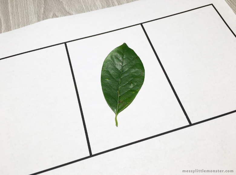 leaf printing for kids