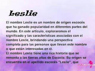 significado del nombre Leslie