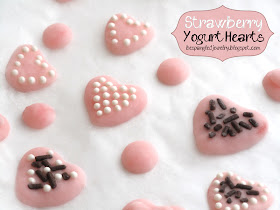 Strawberry Yogurt Hearts - Healthy Valentines Treat Recipe, Frozen Yogurt