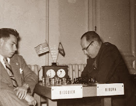 Partida de ajedrez Bisguier-Ribera en 1953