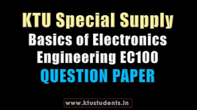 KTU Basics of Electronics Engineering EC100