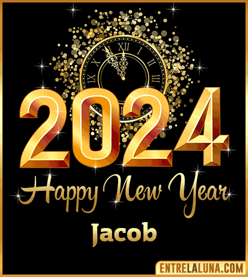 Happy New Year 2024 wishes gif Jacob