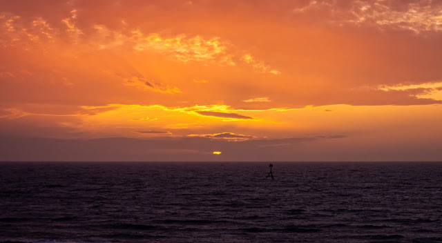 Photo of a closer view of the Solway Firth sunset