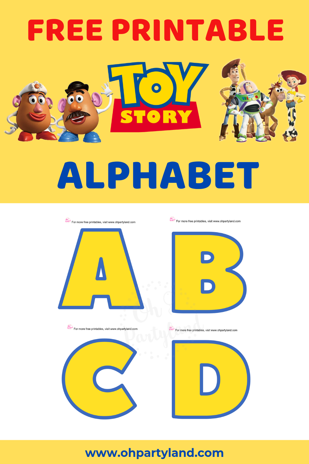 toy story letters oh partyland