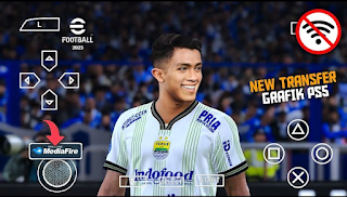 Download New Update eFootball PES PPSSPP V3 BRI Liga 1 Indonesia And Liga Asia New Transfer 2023-2024 Graphics HD Camera PS5