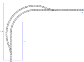 Hornby L Shelf Layout Track Plan Curved Passing Loop