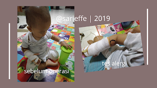 Bayi bermain saat diinfus