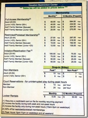 Houston Badminton Center 