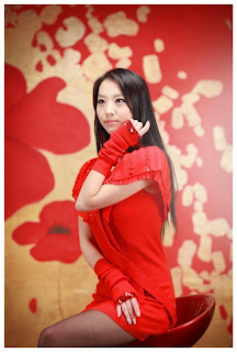 Seo You Jin Korean Sexy Model hot red mini robe 10