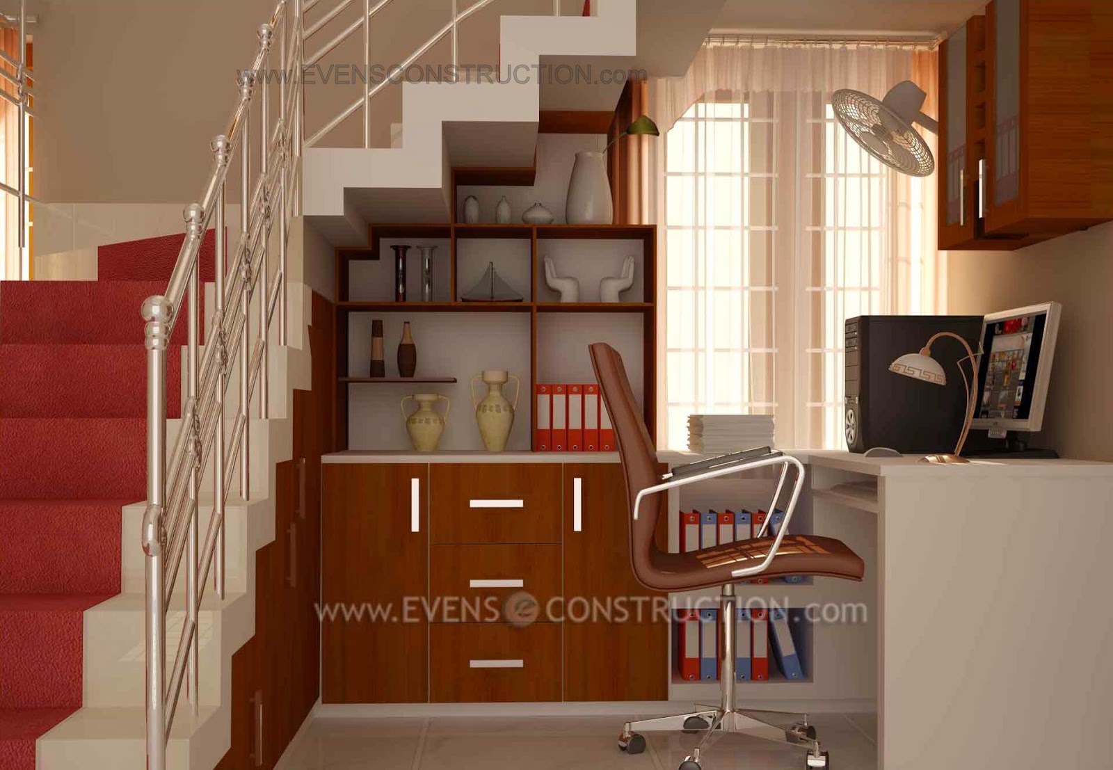 Office Area Under Stairs Modern Bedroom Ideas Kids