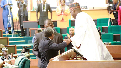 Mr Dada is been acknowledged by Senate President Saraki