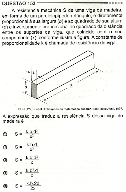 Exercício Resolvido Enem 2012 - Questão 153 (caderno amarelo - 2º dia)