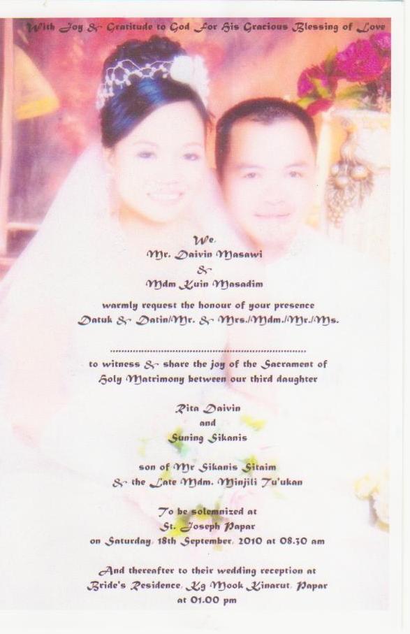 Ivy's Wedding Planner.: Wedding Invitation Card