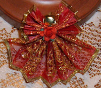 Fan folded ribbon angel ornaments