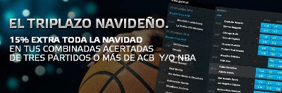 suertia bono 50 euros extra si aciertas ACB o NBA navidad 2014