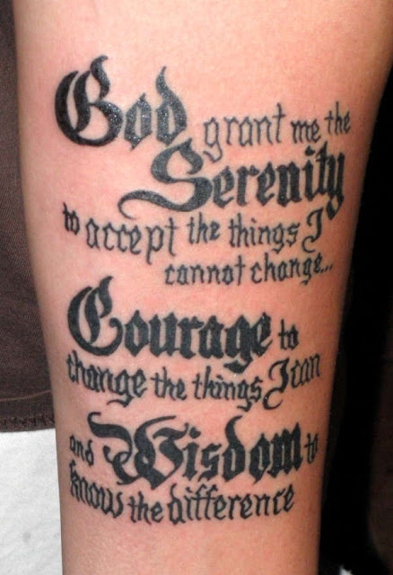 Serenity Prayer Tattoo