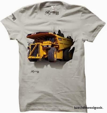 Kaos 3D Dumptruck T-shirt 3 Dimensi