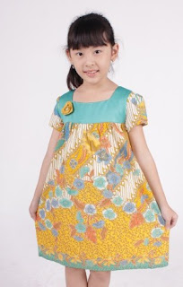 Model baju batik anak perempuan modern