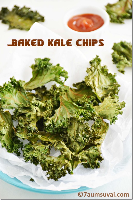 Baked kale chips 