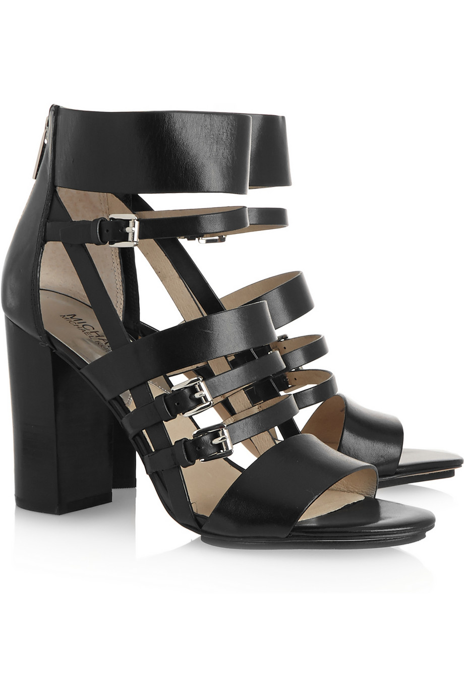 MICHAEL KORS WINSTON LEATHER SANDALS