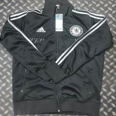 Jaket Grade Ori Chelsea 3rd (Third) Core Track Top Black Metallic Silver  2013/2014