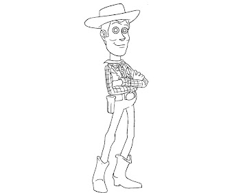 #8 Sheriff Woody Coloring Page