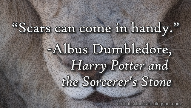 “Scars can come in handy.” -Albus Dumbledore, _ Harry Potter and the Sorcerer's Stone_