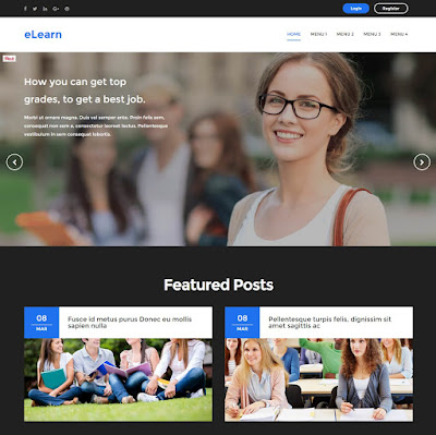visualartzi templateism free blogger template and very responsive screenshot of girl smiling educational blogger template for blogspot blog teach courses blogger template for blogspot free