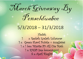 March Giveaway By Penselduabee, Blogger Giveaway, Hadiah, Peserta, Pemenang, Blog,