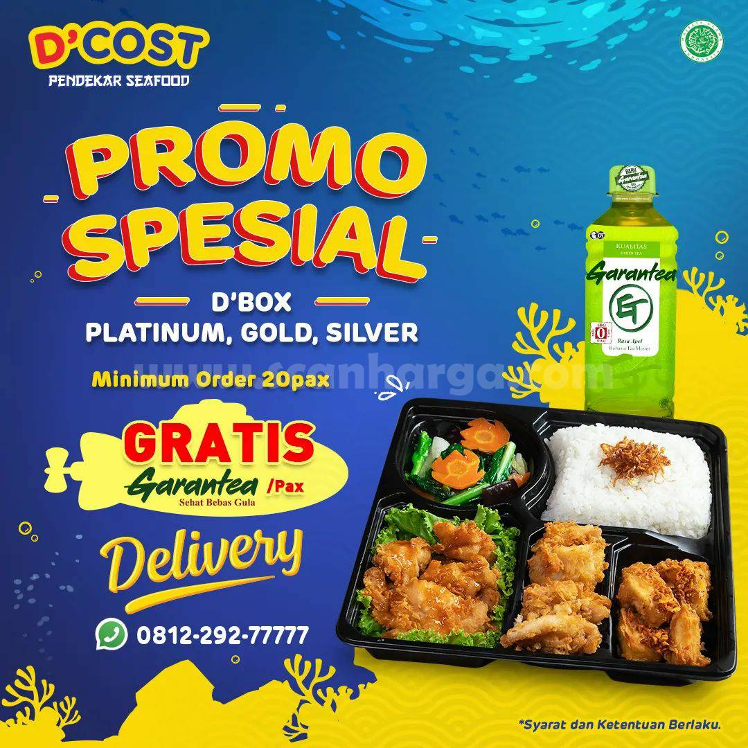 Promo D'COST DELIVERY Spesial GRATIS Garantea