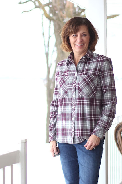 Mood Fabrics' plaid flannel Archer shirts