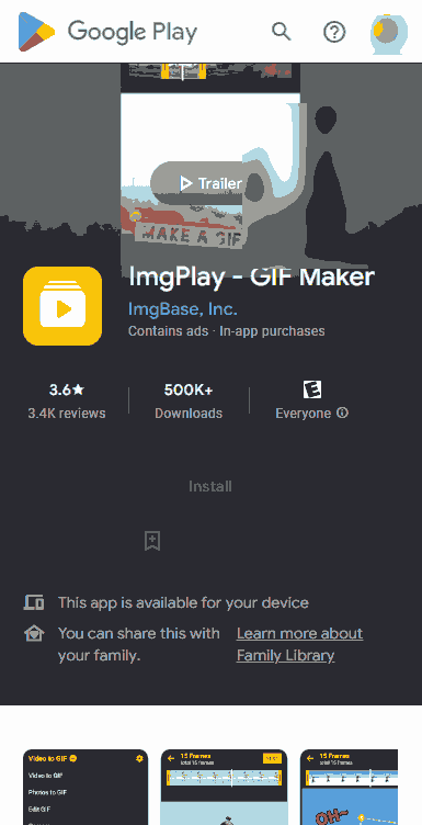 تطبيق ImgPlay لصنع صور GIF