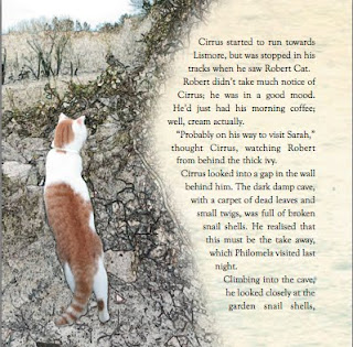 sample page of Cirrus chronicles with image of a cat