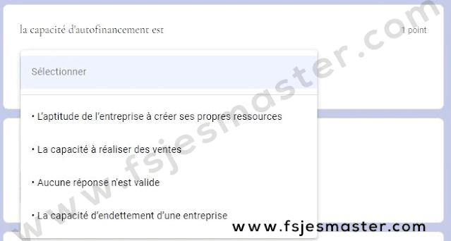 Exemple Concours Master Gestion Financière Comptable et Fiscale (GFCF) 2021-2022 - Fsjes Agdal