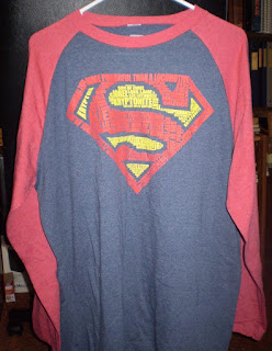 Front of Superman words t-shirt