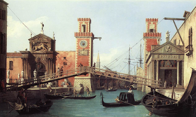 View of the Entrance to the Arsenal (1732) painting Canaletto