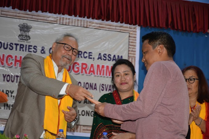 Ceremonial distribution of a Bank Loan Letters under SVAYEM at Haflong