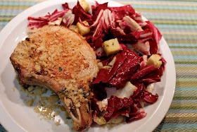 Nostrana Salad and Le Pigeon Pan-Seared Pork Chops with Thyme and Bacon Crumbs