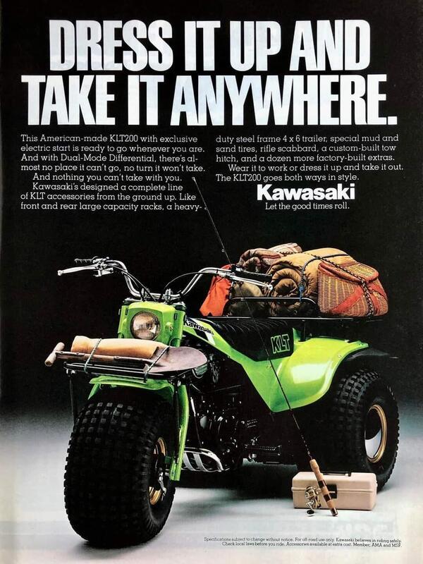 Kawasaki KLT200 ATV Trike