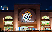 . I paused to take this picture of the Mall Of The Emirates logo. (moe logo blog)