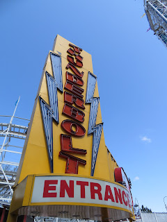Thunderbolt Roller Coaster Sign Six Flags New England