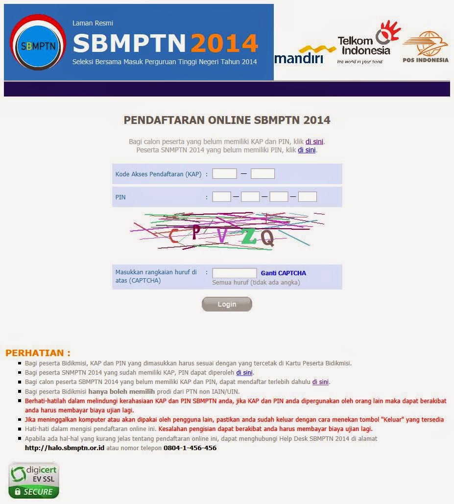 Pendaftaran Online SBMPTN 2018/2019 - Pendaftaran Online 