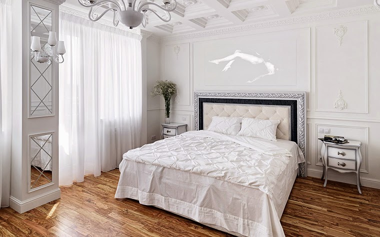 12 White  bedroom  designs  and ideas  in classic style