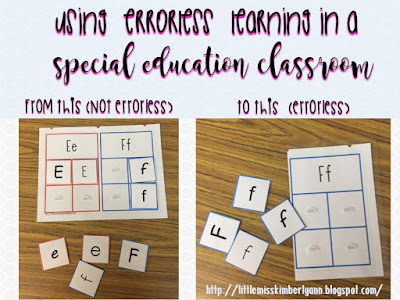 Using Errorless Learning in a Special Education Classroom