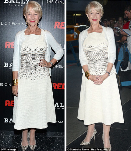 Dame Helen Mirren in Tory Burch at Red 2 Premier, New York