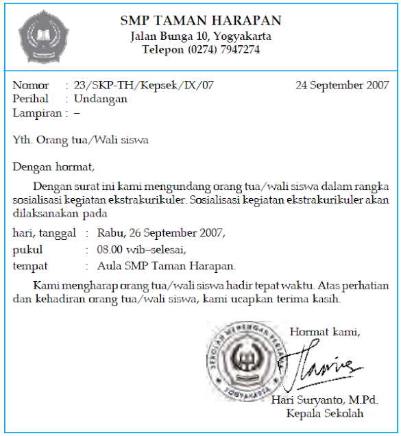 Contoh Surat Pribadi Dan Surat Dinas Yang Singkat 10 Contoh Surat Undangan Pribadi Resmi Dan Perusahaan