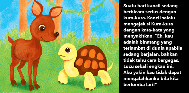 Memahami Gambar Cerita Kancil dan Siput  Mikirbae