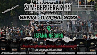 Beredar Spanduk Ajakan Demo 'STM Bergerak' Geruduk Istana Negara 11 April Mendatang