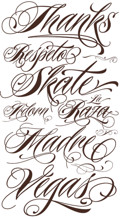 Tattoo Script Lettering Fonts - Best Home Decorating Ideas Simple Owl 